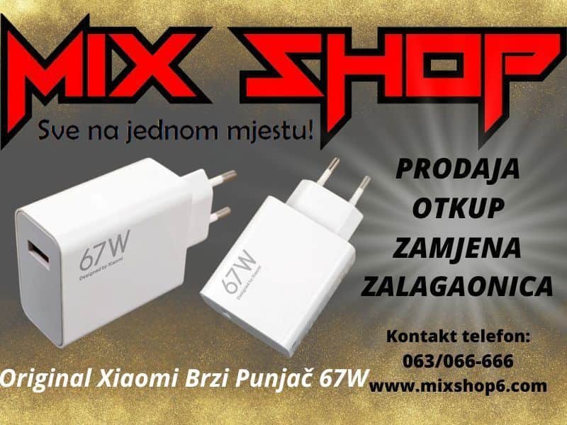 XIAOMI Mi 67W USB PUNJAČ ADAPTER Redmi Note Poco Lite Ultra 15 14