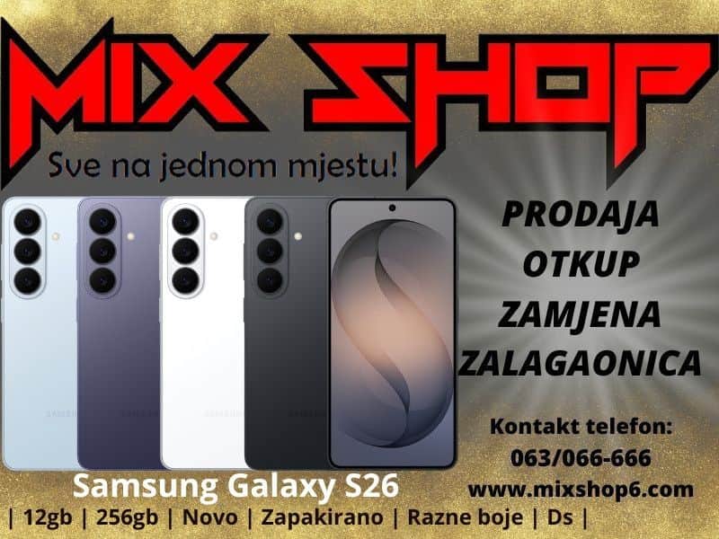 Samsung Galaxy S26 5G 256GB *Novo*Garancija*Zamjena* 12GB ds