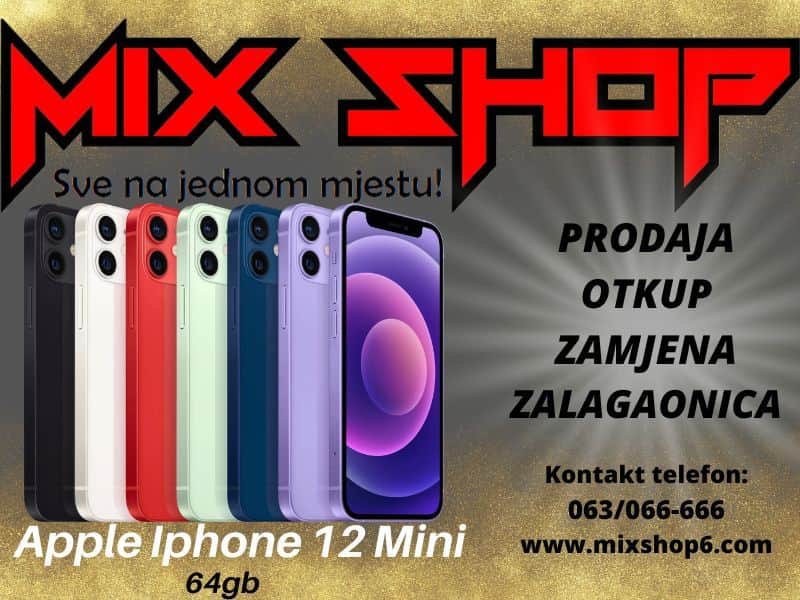 APPLE IPHONE 12 MINI 64GB *Garancija*Zamjena*Sve boje*
