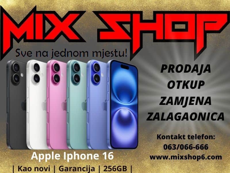 APPLE IPHONE 16 256GB *TOP* *Garancija*Zamjena*Razne boje*