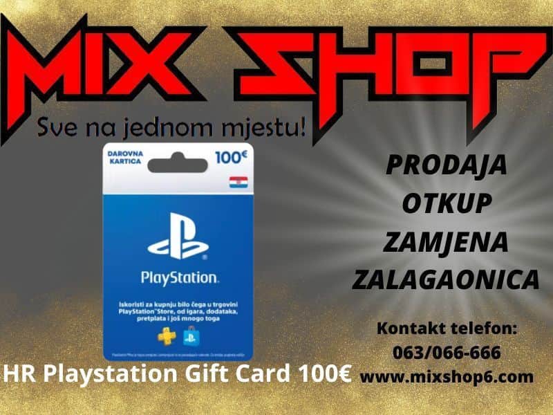 HR PLAYSTATION Gift Card 100E Network PS4 PS5 4 5 PSN PS Store
