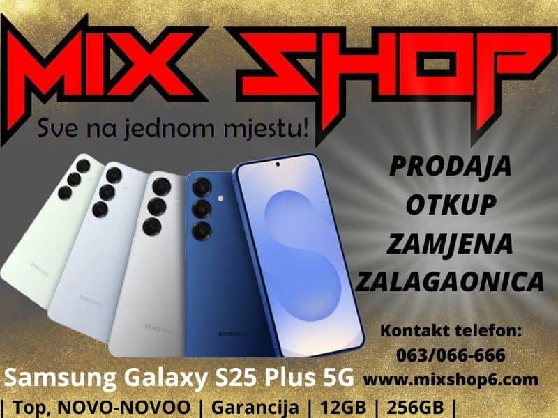 Samsung Galaxy S25 PLUS 5G 12/256GB *NOVOO*Garancija* 12GB GB