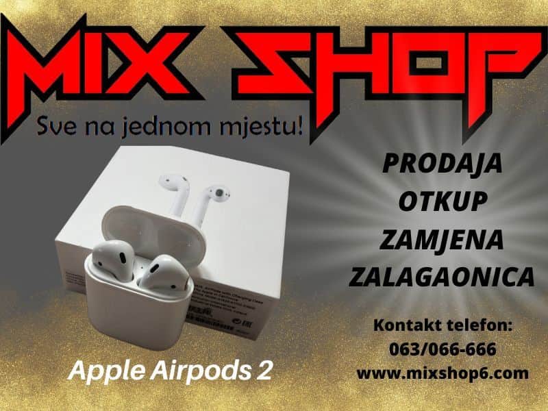 APPLE AIRPODS 2 Bežične Wireless Bluetooth Iphone WiFi EarBuds