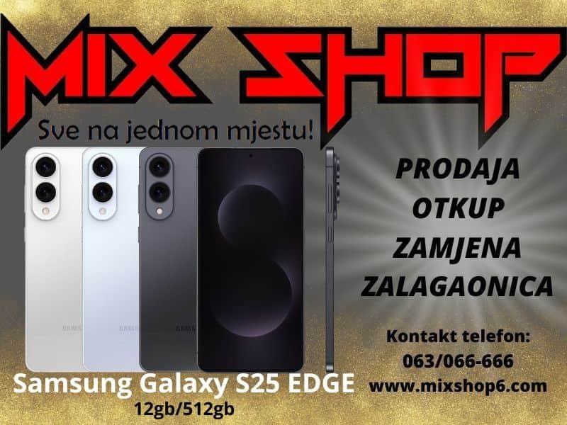Samsung Galaxy S25 EDGE 5G 12/512GB *Garancija*Zamjena* 12GB GB