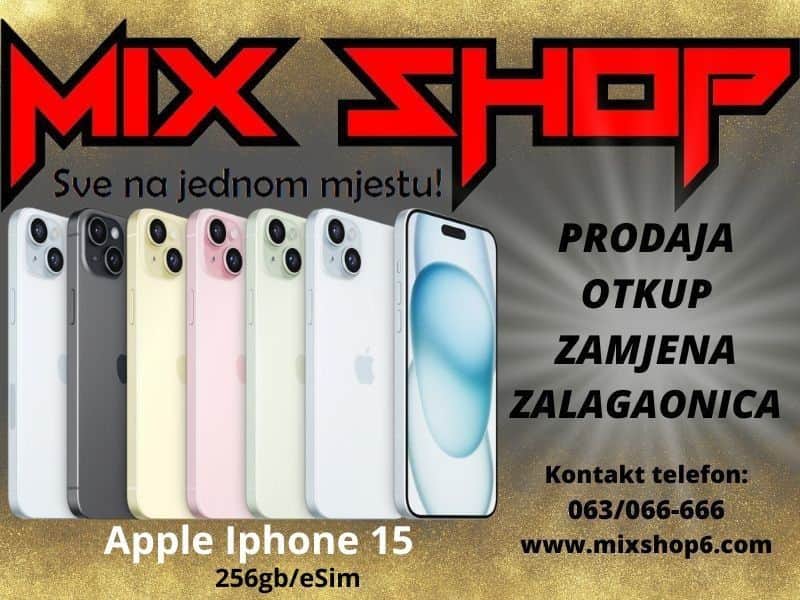 APPLE IPHONE 15 256GB NOVO *Garancija*Zamjena*Razne boje* eSim