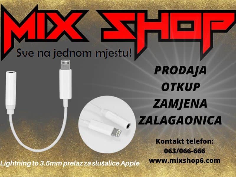 APPLE Lightning to 3.5mm jack adapter prelaz za slušalice ipad