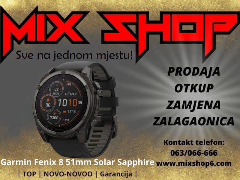 Garmin Fenix 8 51mm Solar Sapphire Premium *Novoo* 51 mm sat GPS
