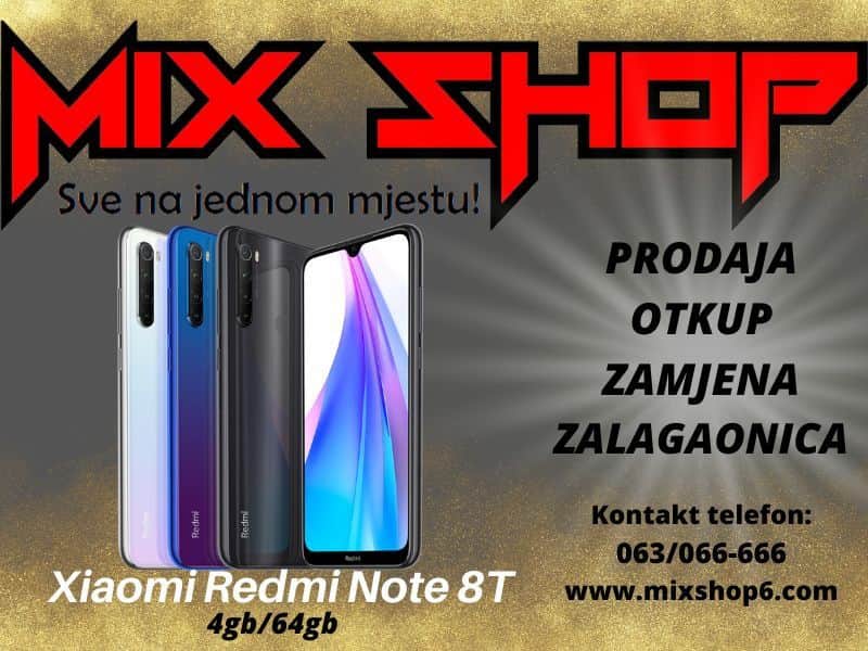 XIAOMI REDMI NOTE 8T 4GB/64GB *Garancija*Razne boje*8-T