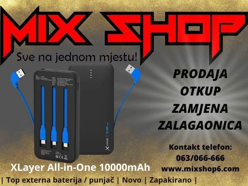 All-in-One PowerBank prijenosni punjač 10000mAh Usb C 10000 mAh