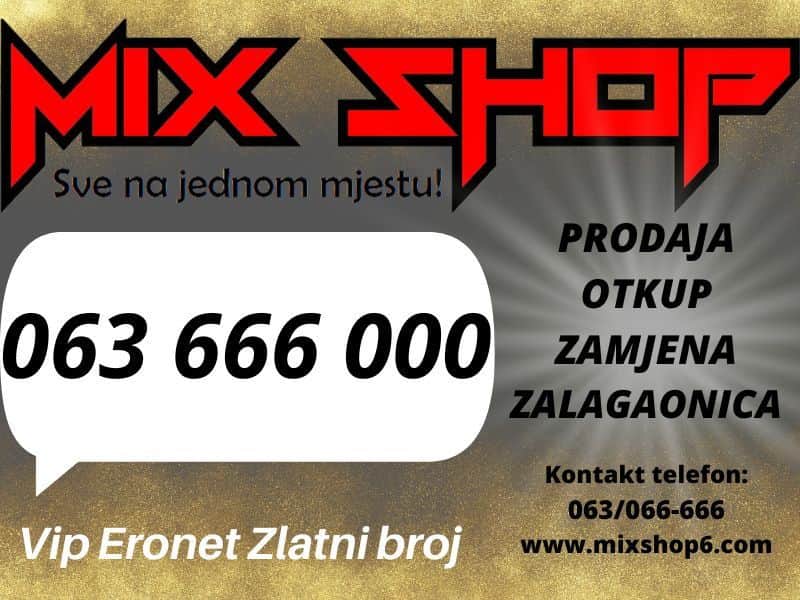 *063-666-000* ERONET GOLD ZLATNI BROJ TOP VIP BROJEVI