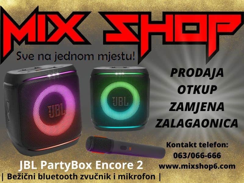 JBL PartyBox ENCORE 2 +Mikrofon Bežični Zvučnik 100W Party Box