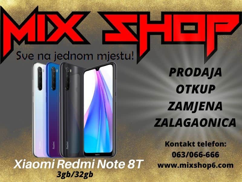 XIAOMI REDMI NOTE 8T 3GB/32GB *Garancija*Razne boje*8-T