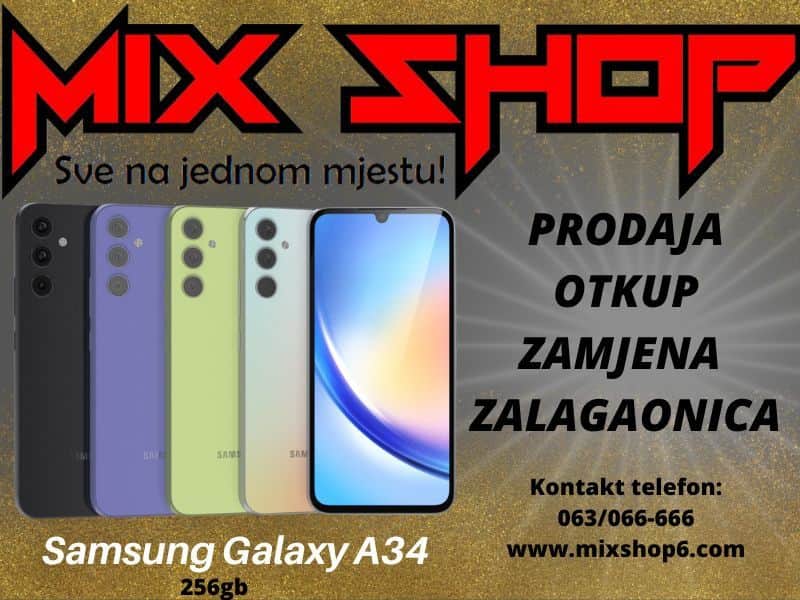 SAMSUNG GALAXY A34 5G 256GB *Garancija*Zamjena* 256 GB