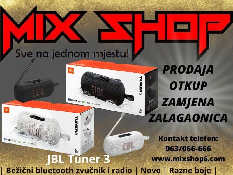 JBL TUNER 3 Prenosivi Bežični Zvučnik i Radio *Novo* DAB + FM r
