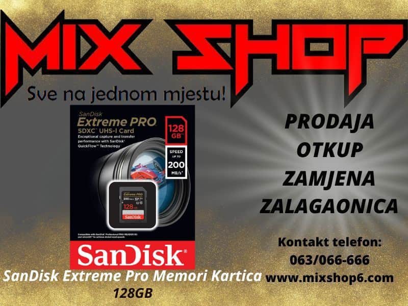 SanDisk Extreme 128 gb 200 MB / s SD Kartica Memori 128gb microsd
