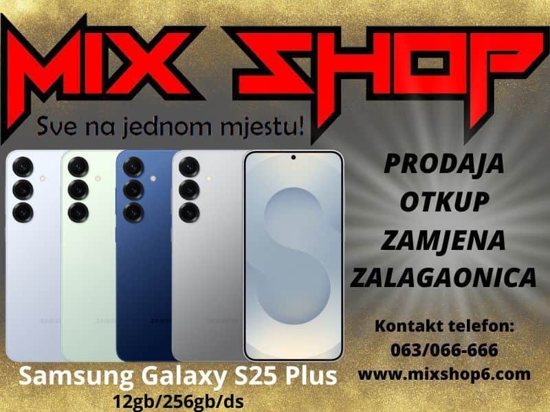 Samsung Galaxy S25 PLUS 5G 12/256GB *Garancija*Zamjena* 12GB ds