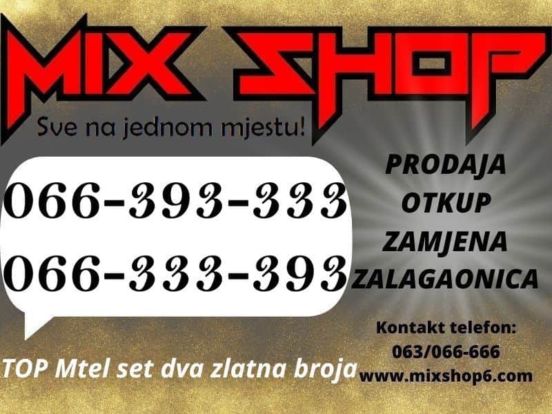 SET 066-393-333 i 066-333-393 MTEL ZLATNI BROJEVI VIP BROJ M TEL