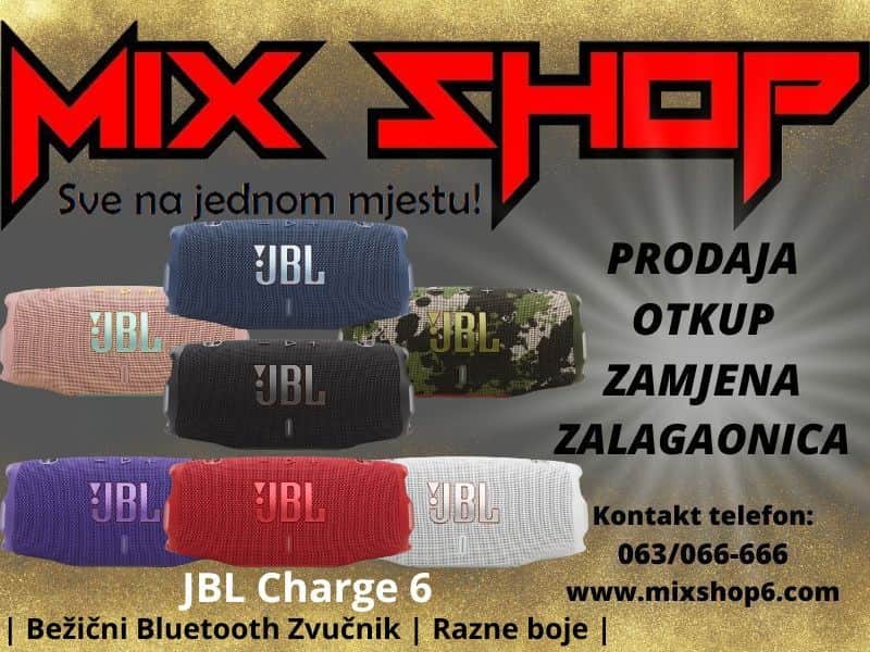 JBL CHARGE 6 Prenosivi Bežični Zvučnik 45W *Novo*Garancija* 45 W