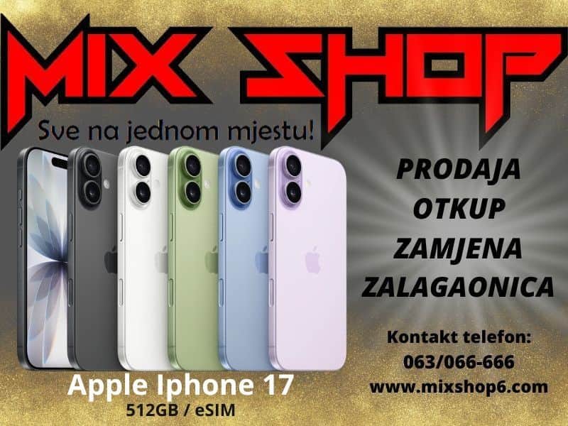 APPLE IPHONE 17 512GB *Novo* *Garancija*Zamjena*Sve boje 512 eSim