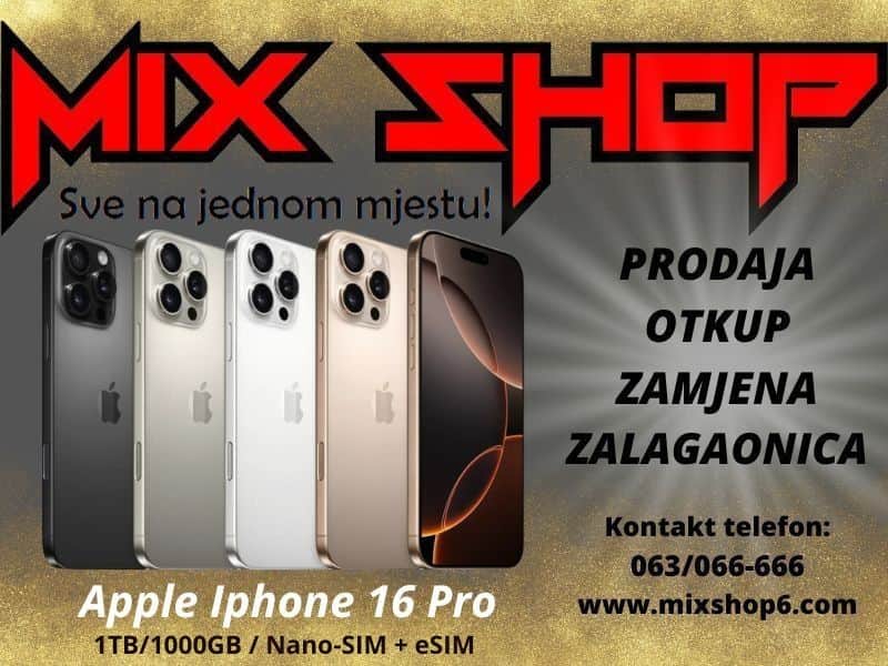 APPLE IPHONE 16 PRO 1TB *Novo*Garancija*Zamjena*4 boje 1000 GB