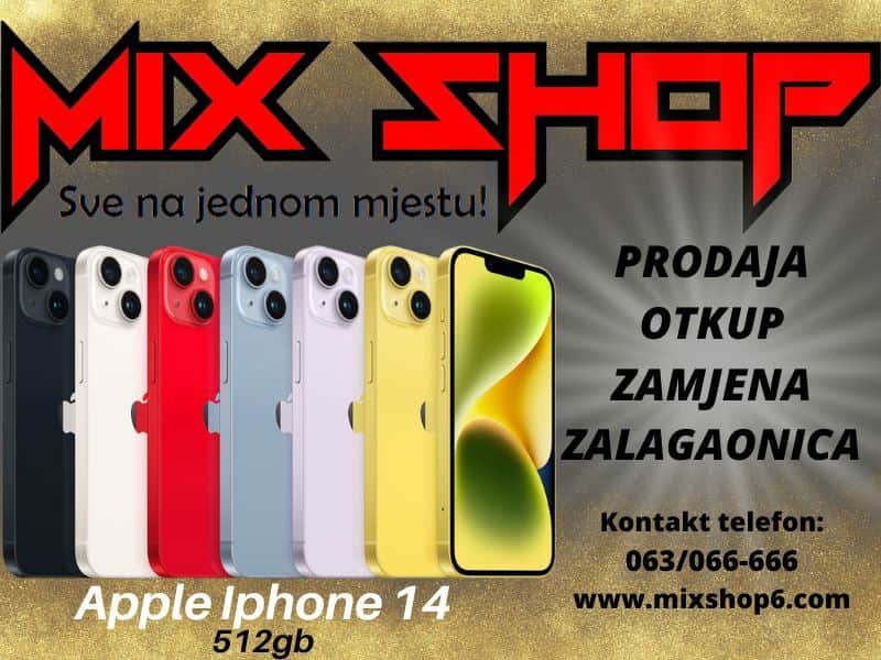 APPLE IPHONE 14 512GB *Garancija*Zamjena*Sve boje*