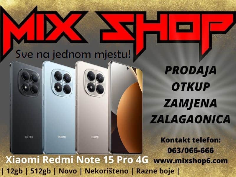 XIAOMI REDMI NOTE 15 PRO 4G 12gb/512gb *Garancija*3 boje* Mi gb