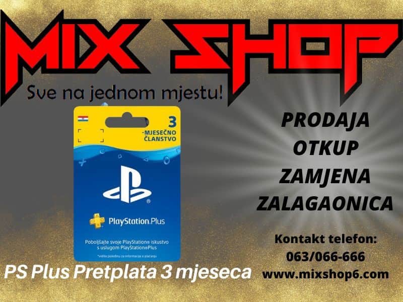 HR PLAYSTATION PLUS PRETPLATA 3 mjeseca PS4 PS5 4 5 mj psn store