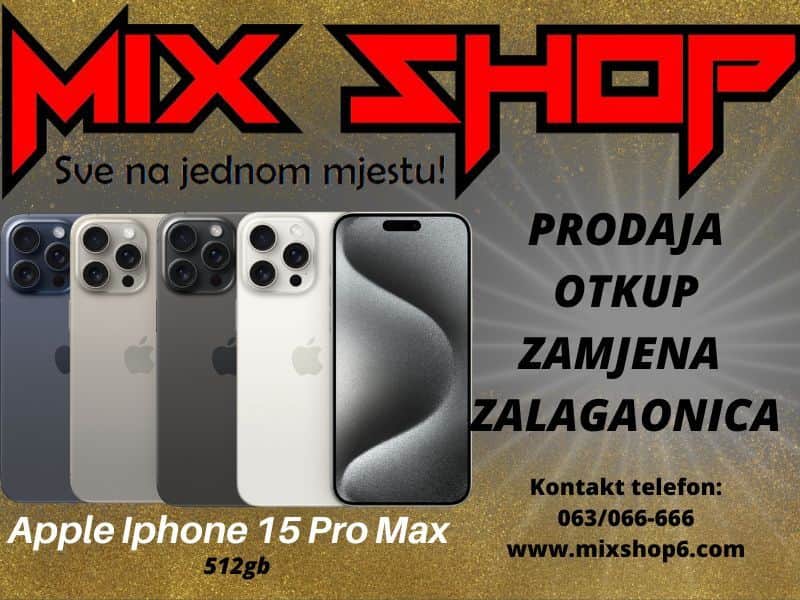 Apple Iphone 15 Pro Max 512GB *Novo*Garancija*Zamjena*4 Boje