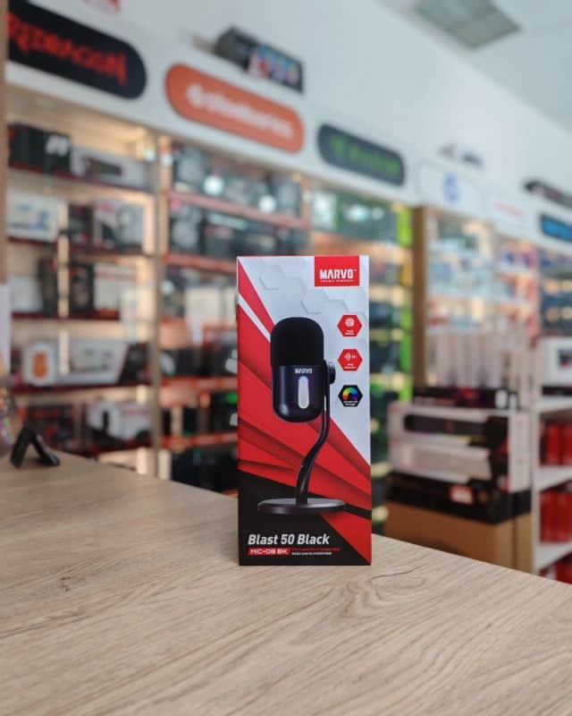 Marvo Blast 50 Black MIC-08 gaming streaming mikrofon