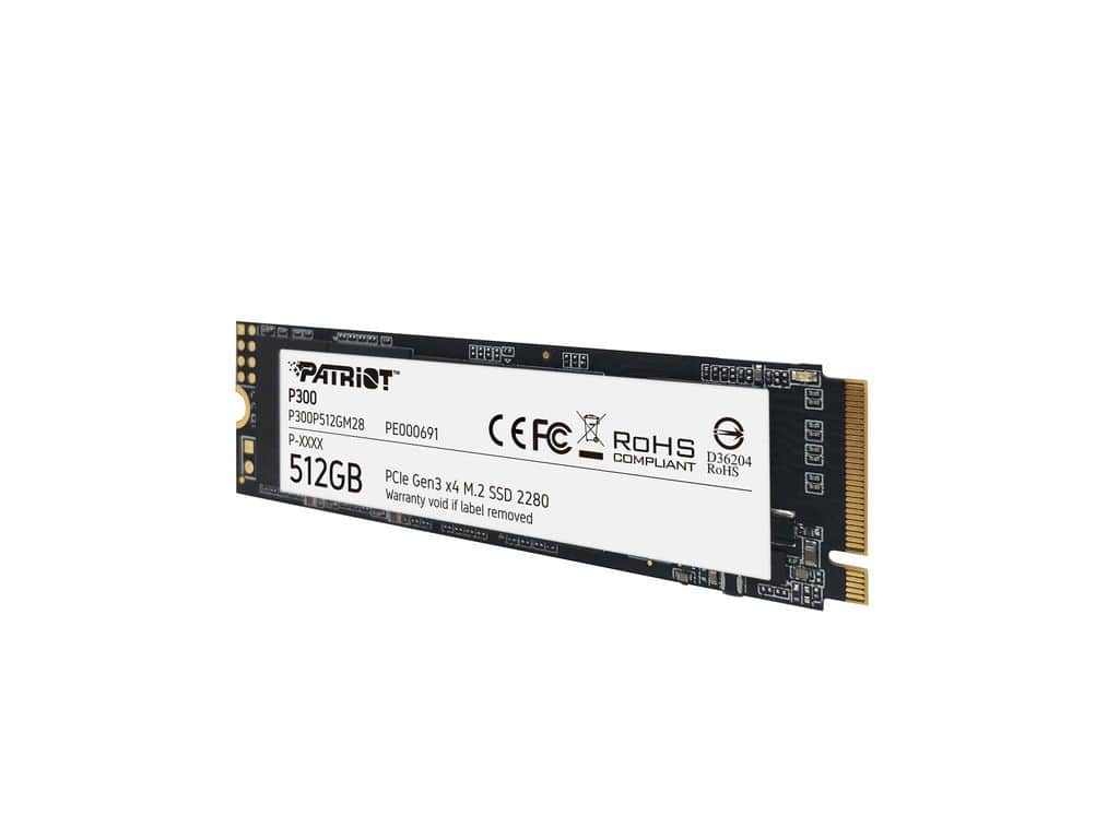 Patriot SSD 512GB M.2;P300 M.2 PCIe Gen 3 x4;up to R/W