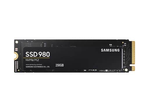 Samsung SSD 980 250GBNVMe M.2,PCIe Gen 3.0 x43500MB/s