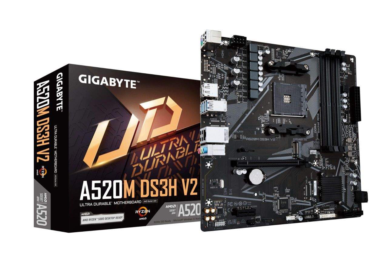 Gigabyte MB A520M S2HP AM4, 2x DDR4, 1x M.2,1x D-Sub, 1x DP, 1x