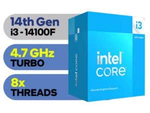 Intel Core i3-14100F3.5GHz 12MB L3 LGA1700 BOXRaptor Lake,bez