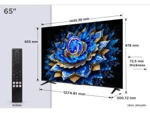 TCL 65"T69C 4K QLED Google TV60Hz (120Hz FHD), Dolby Atmos;Dolby