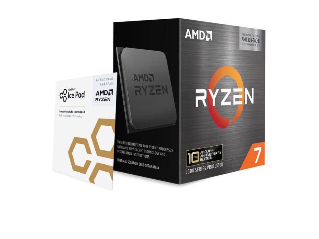AMD Ryzen 7 5800X3D AM4 BOX8 cores,16 threads,3.4GHz,96MB