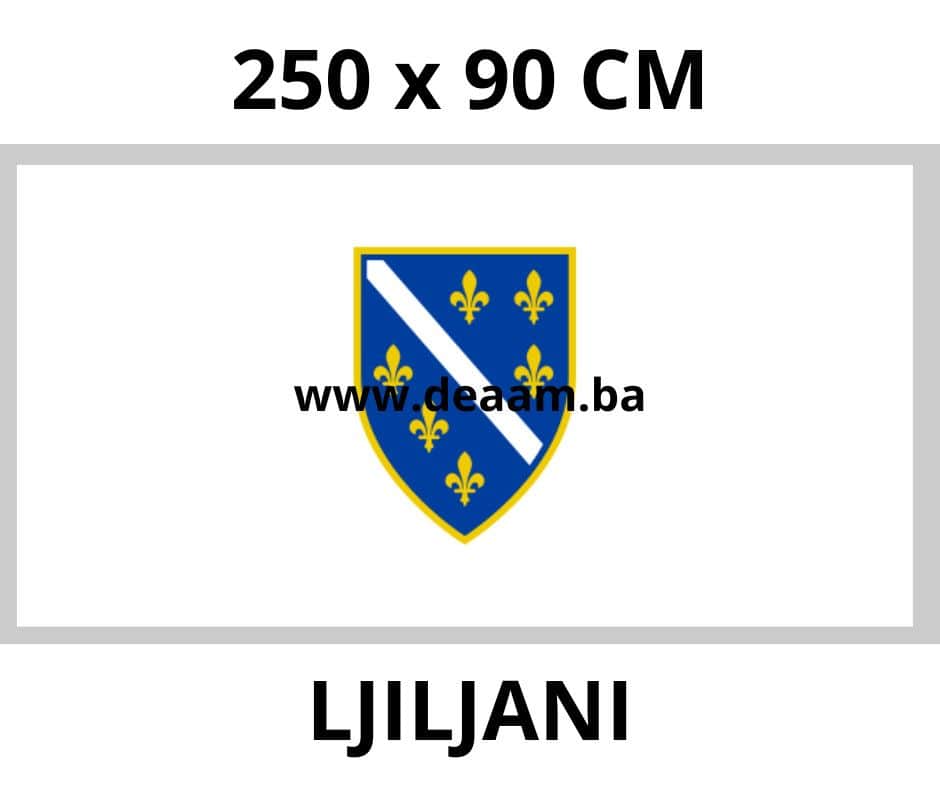 ZASTAVA LJILJANI 250X150 CM SA RESAMA