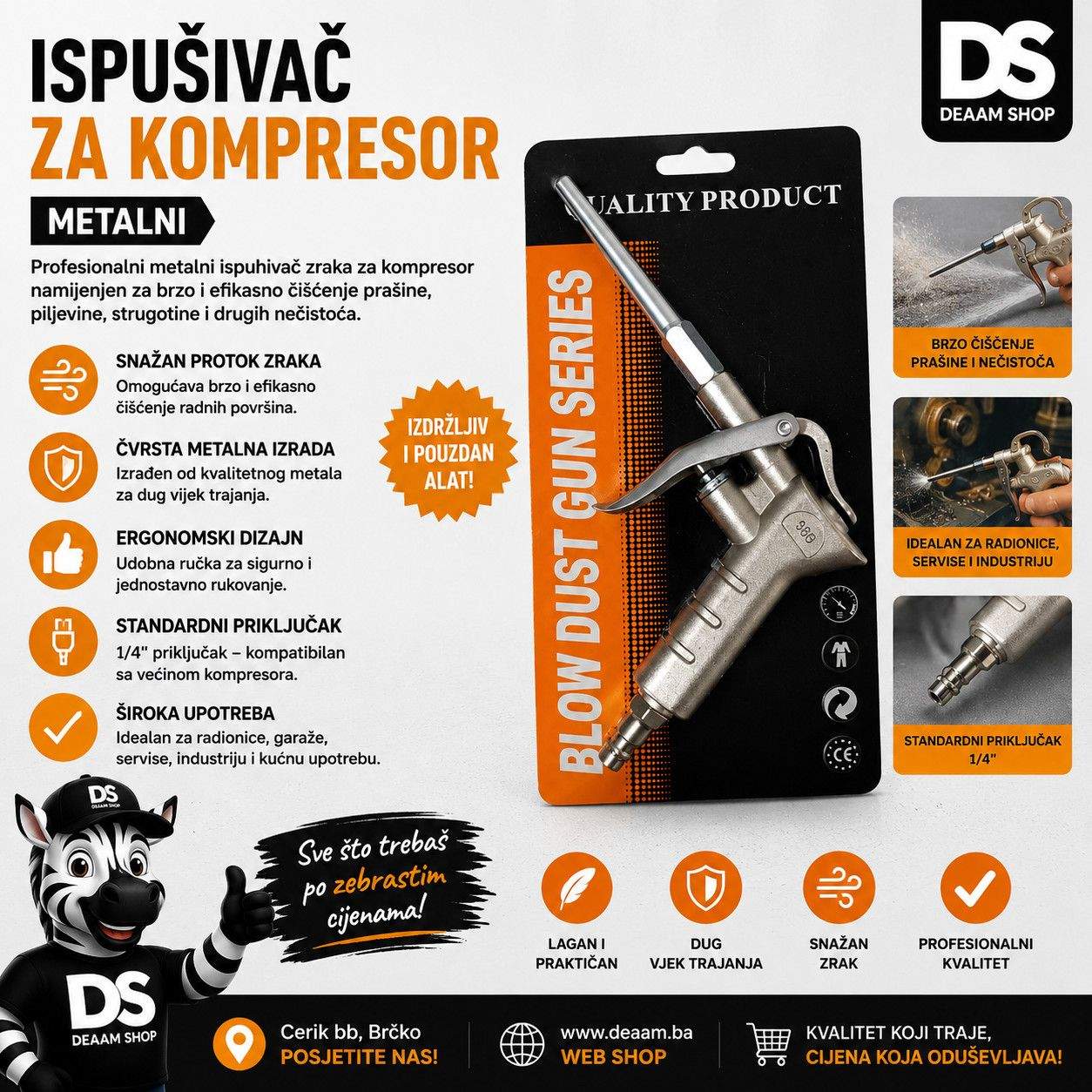 ISPUSIVAC ZA KOMPRESOR METALNI