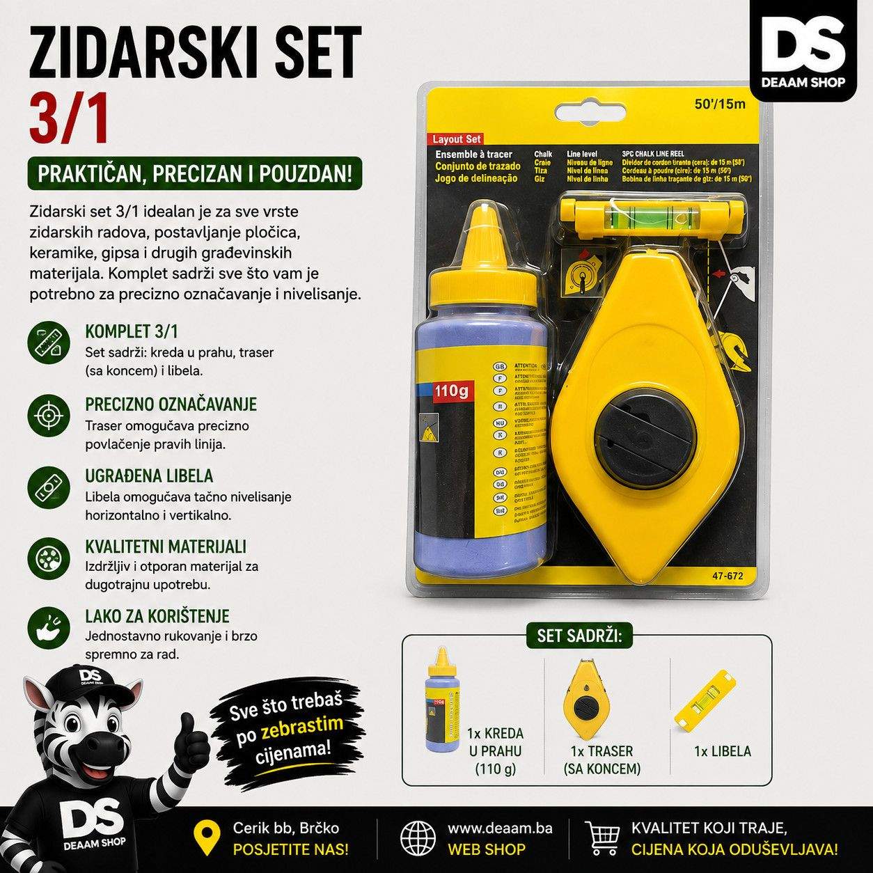 ZIDARSKI SET 3/1
