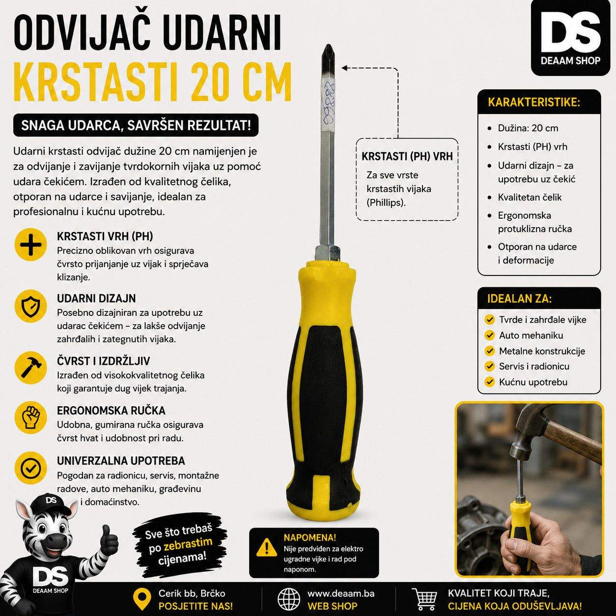 ODVIJAC UDARNI KRSTASTI 20 CM