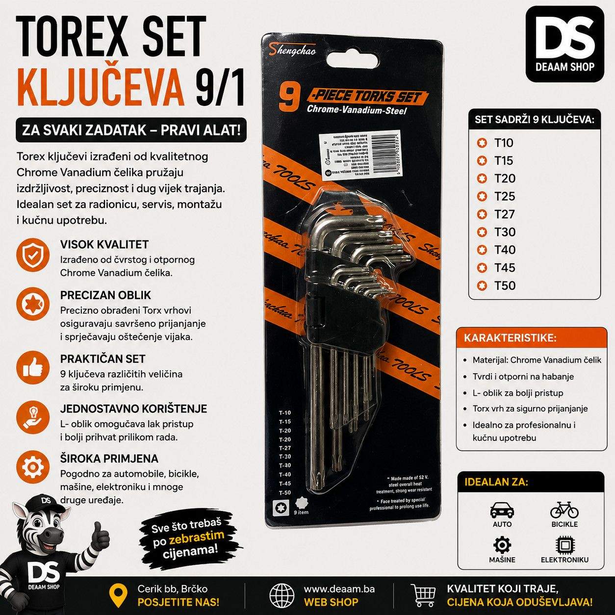TOREX SET KLJUCEVA 9/1