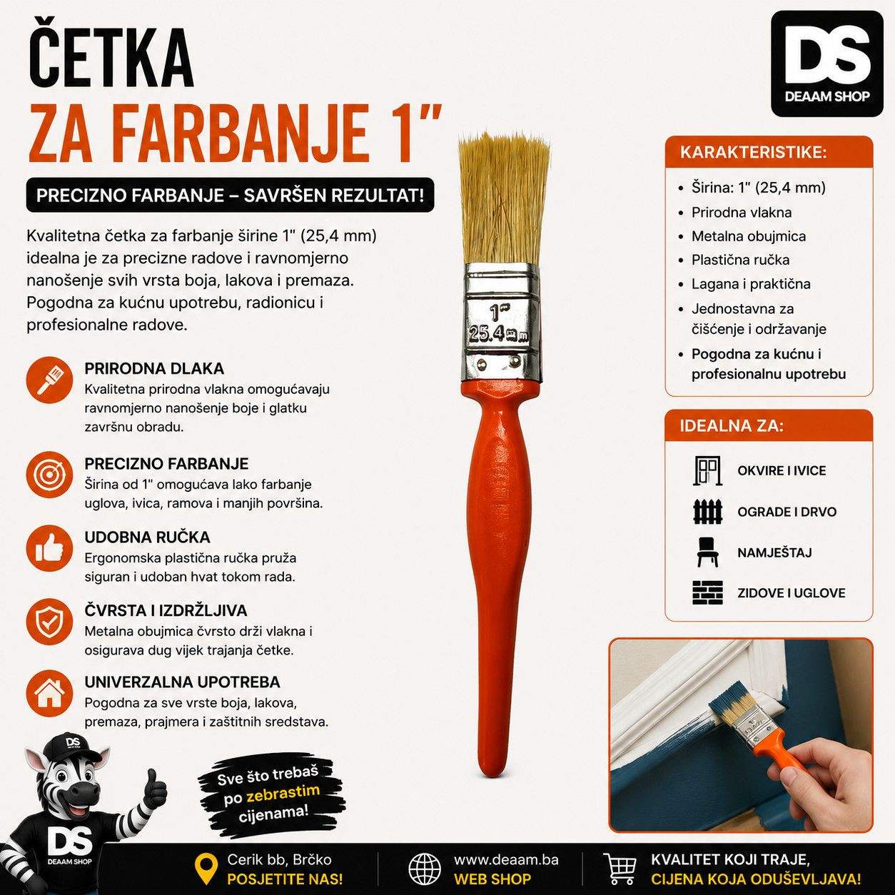 CETKA ZA FARBANJE 1"