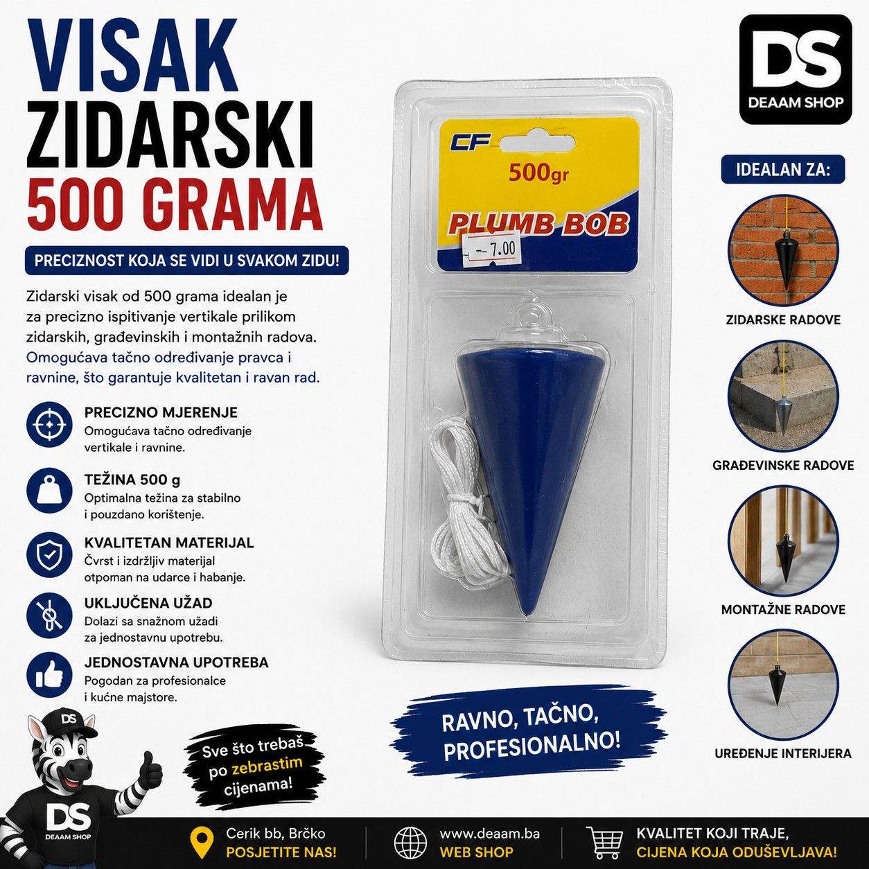 VISAK ZIDARSKI 500 GRAMA