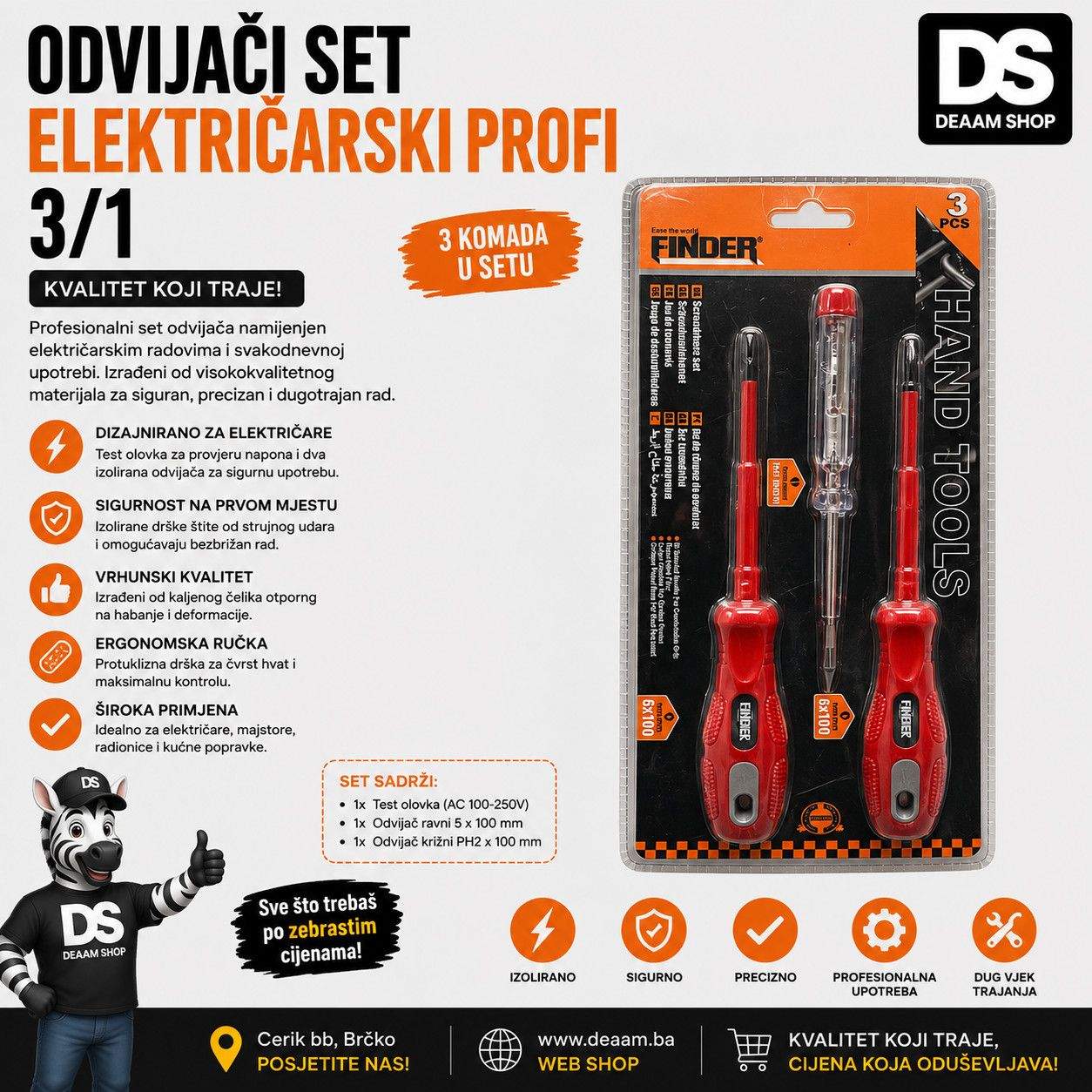 ODVIJACI SET ELEKTRICARSKI PROFI 3/1