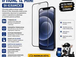 Zaštitno staklo iPhone 12 MINI 9H Keramičko