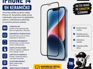 Zaštitno staklo iPhone 14 9H Keramičko