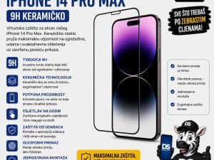 Zaštitno staklo iPhone 14 PRO MAX 9H Keramičko