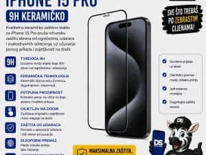 Zaštitno staklo iPhone 15 PRO 9H Keramičko