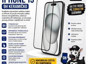 Zaštitno staklo iPhone 15 9H Keramičko