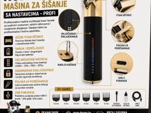 MAŠINA ZA ŠIŠANJE ROZIA PRO SA NASTAVCIMA PROFI