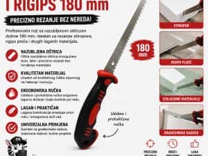 NOŽ ZA STIROPOR I RIGIPS 180 mm